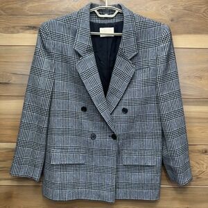 VTG Pendleton Sport Coat Womens Size 42 Houndstooth 100% Virgin Wool Made In USA